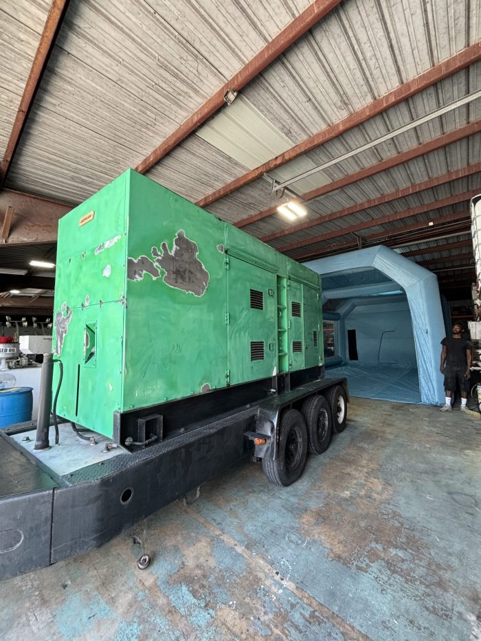 Green, Commercial Generator In Need Of Rust Remediation And New Paint.